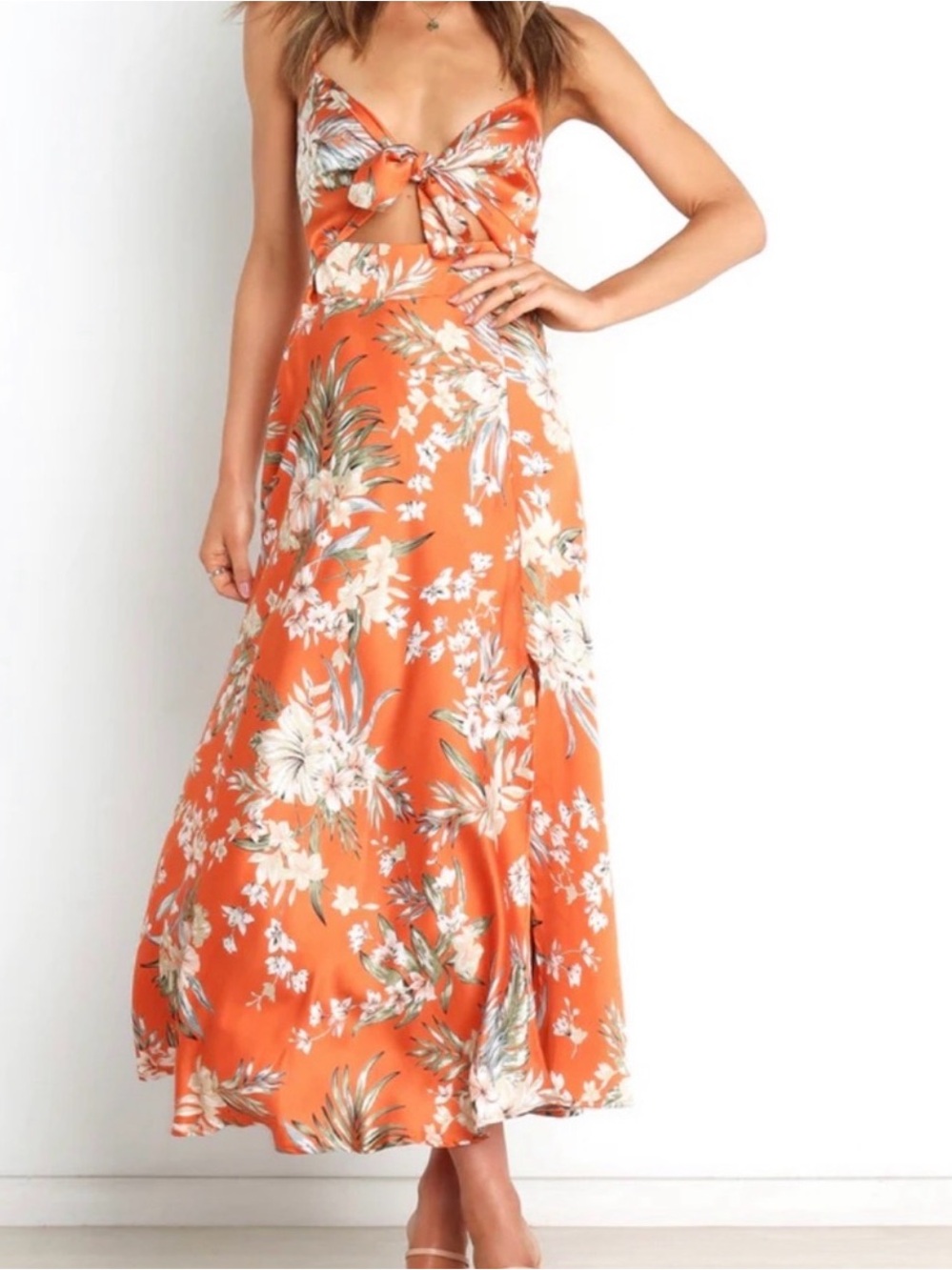 Petal & Pup whitmore rust slip dress